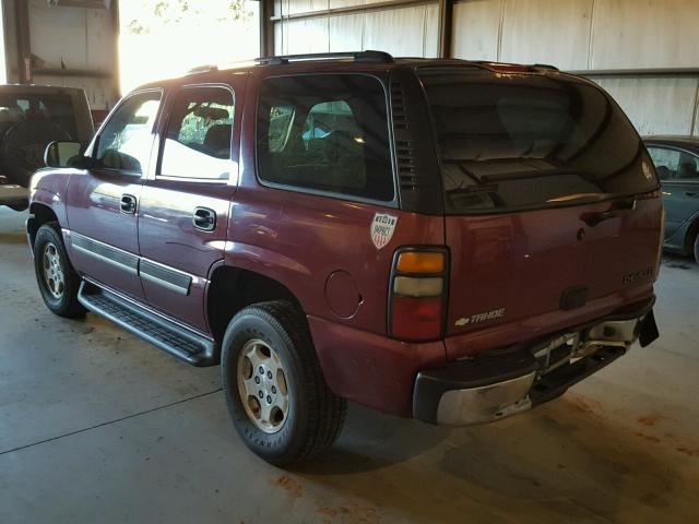 1GNEC13V64J319694 - 2004 CHEVROLET TAHOE C150 MAROON photo 3