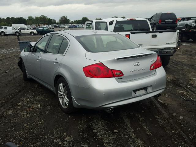 JN1CV6AR2DM758793 - 2013 INFINITI G37 SILVER photo 3