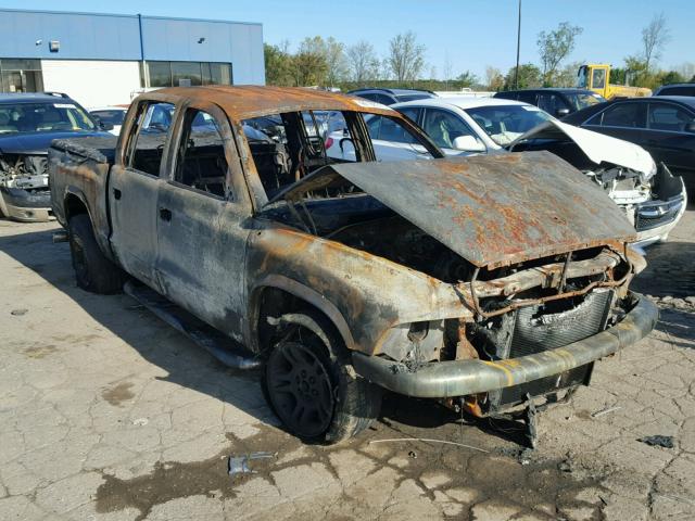 1B7GL2AX81S148271 - 2001 DODGE DAKOTA BURN photo 1