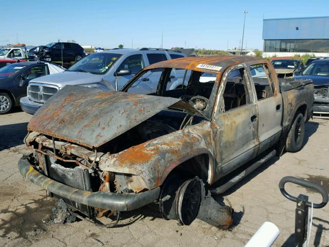 1B7GL2AX81S148271 - 2001 DODGE DAKOTA BURN photo 2