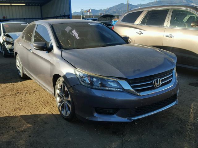 1HGCR2F54EA157924 - 2014 HONDA ACCORD SPO GRAY photo 1