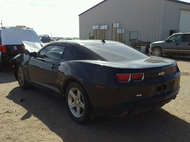 2G1FB1EV8A9170279 - 2010 CHEVROLET CAMARO LT BLACK photo 3