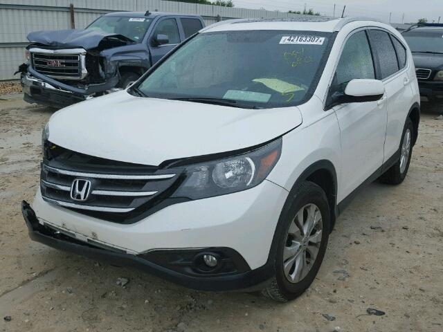 5J6RM4H74DL054890 - 2013 HONDA CR-V EXL WHITE photo 2