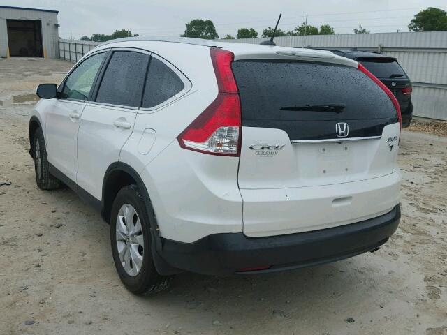 5J6RM4H74DL054890 - 2013 HONDA CR-V EXL WHITE photo 3