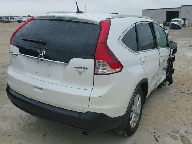 5J6RM4H74DL054890 - 2013 HONDA CR-V EXL WHITE photo 4