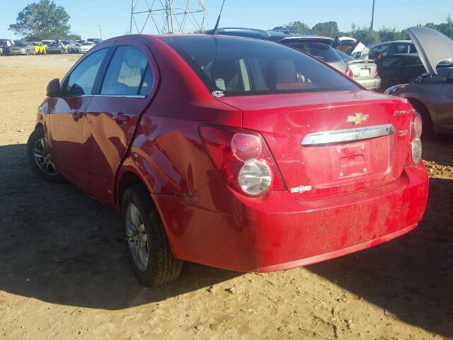 1G1JD5SB9C4112208 - 2012 CHEVROLET SONIC LT RED photo 3