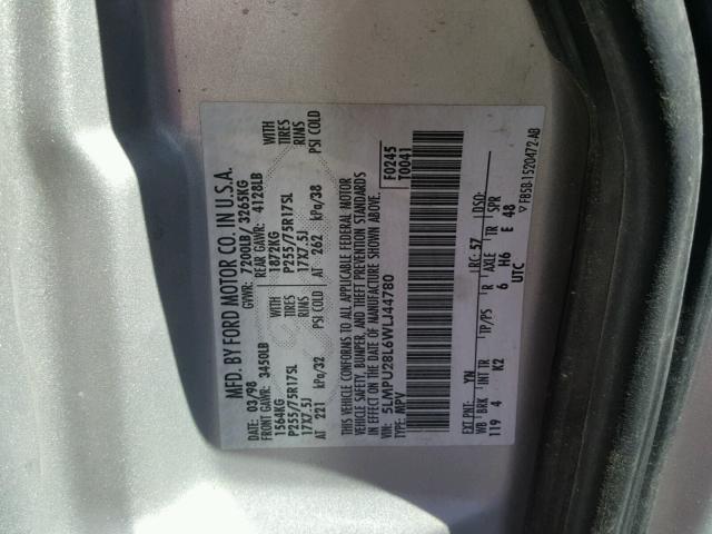 5LMPU28L6WLJ44780 - 1998 LINCOLN NAVIGATOR Gümüş foto 10