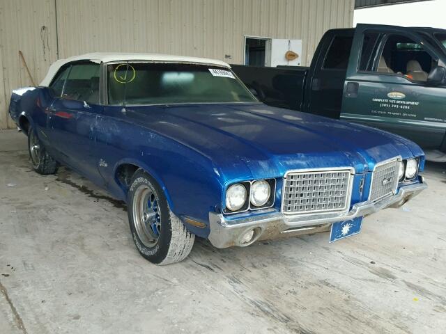 3J67K2M191584 - 1972 OLDSMOBILE CUTLASS BLUE photo 1