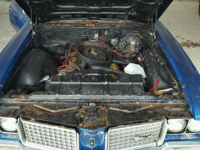 3J67K2M191584 - 1972 OLDSMOBILE CUTLASS BLUE photo 7