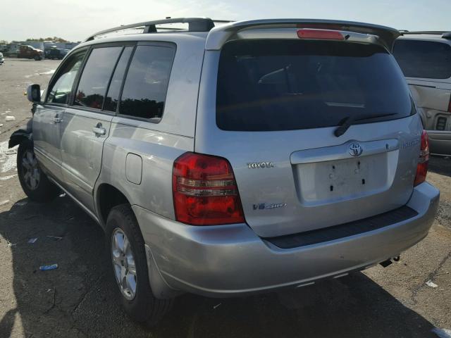 JTEHF21A810004847 - 2001 TOYOTA HIGHLANDER SILVER photo 3