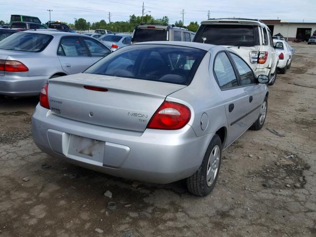 1B3ES26C03D223506 - 2003 DODGE NEON SE SILVER photo 4