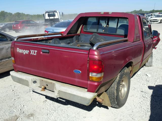 1FTCR10A3SUB75825 - 1995 FORD RANGER RED photo 4