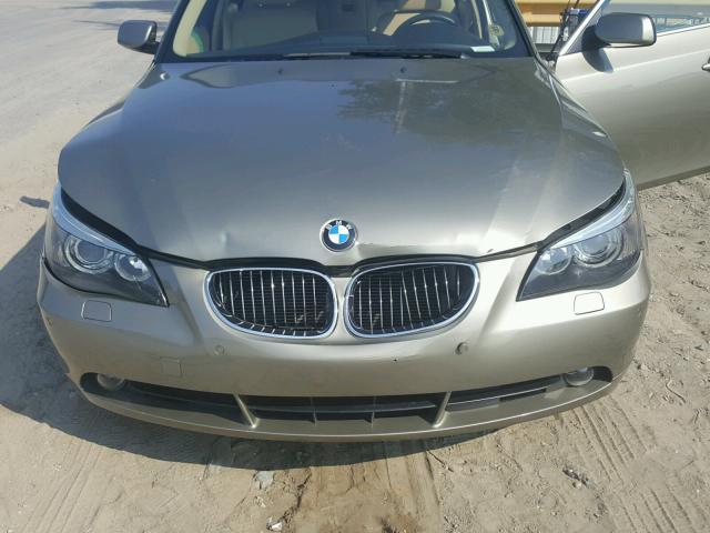 WBANB33535B115452 - 2005 BMW 545 I BEIGE photo 7