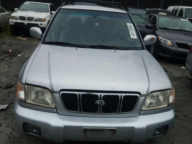 JF1SF65612H701535 - 2002 SUBARU FORESTER S SILVER photo 9