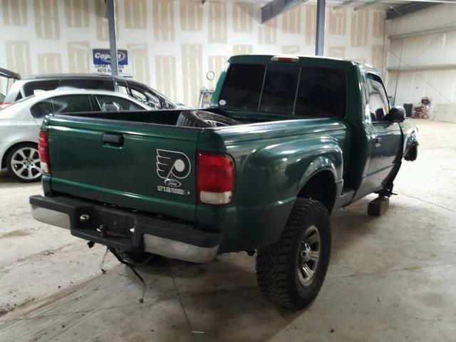 1FTYR10C3YTB16411 - 2000 FORD RANGER GREEN photo 4