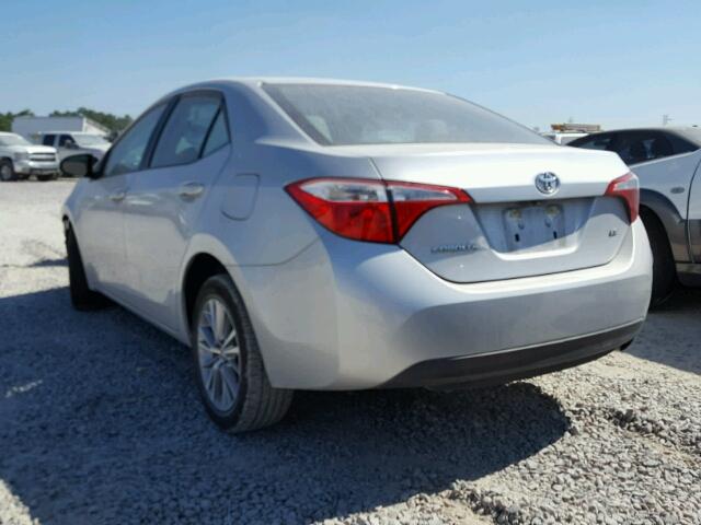 5YFBURHE3FP364770 - 2015 TOYOTA COROLLA L SILVER photo 3