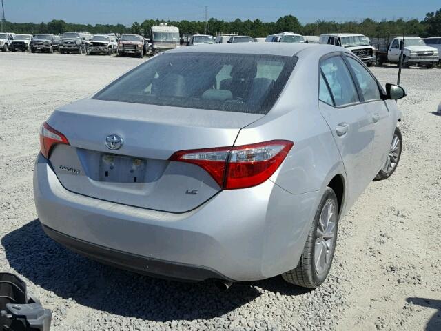 5YFBURHE3FP364770 - 2015 TOYOTA COROLLA L SILVER photo 4