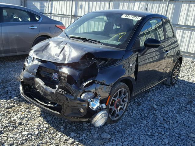 3C3CFFBR1DT531117 - 2013 FIAT 500 SPORT BLACK photo 2