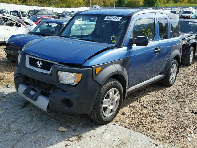 5J6YH28336L006527 - 2006 HONDA ELEMENT LX BLUE photo 2