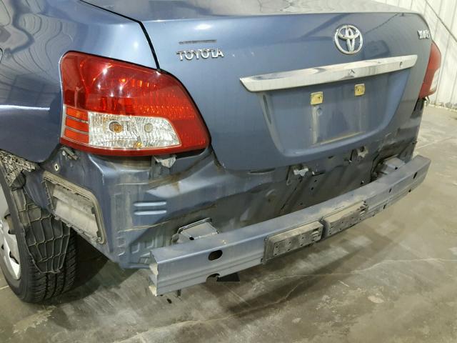 JTDBT923X81295478 - 2008 TOYOTA YARIS BLUE photo 9