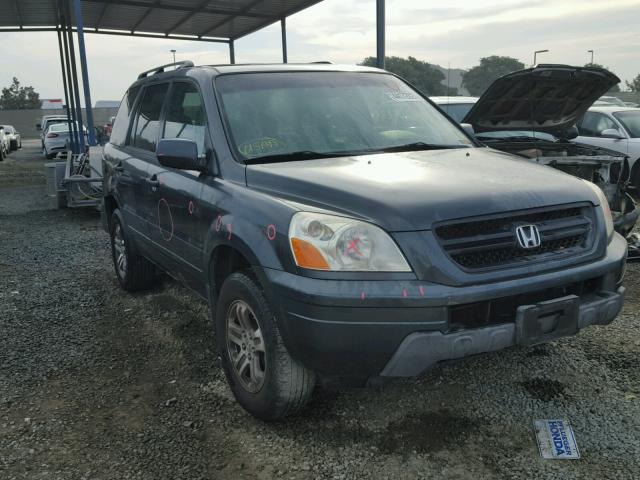 2HKYF18605H500668 - 2005 HONDA PILOT EXL BLUE photo 1