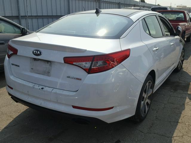 5XXGR4A61DG142148 - 2013 KIA OPTIMA SX WHITE photo 4