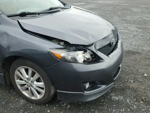 2T1BU40E89C066492 - 2009 TOYOTA COROLLA BA CHARCOAL photo 9