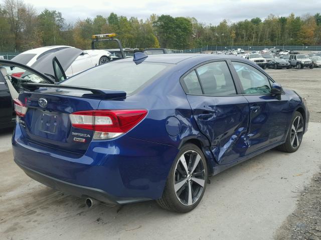 4S3GKAL61H3612846 - 2017 SUBARU IMPREZA SP BLUE photo 4