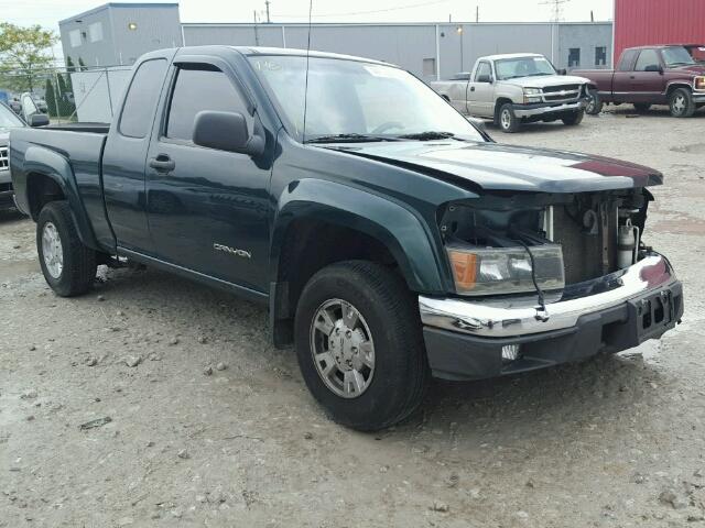 1GTDS196848215691 - 2004 GMC CANYON GREEN photo 1