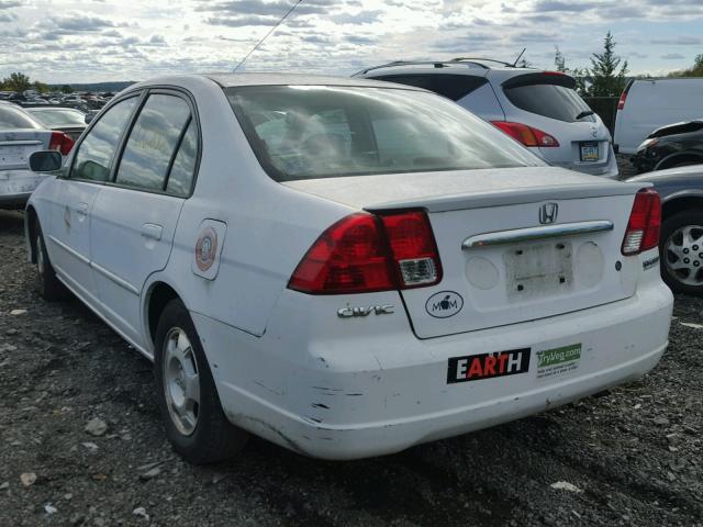 JHMES96693S001140 - 2003 HONDA CIVIC HYBR WHITE photo 3