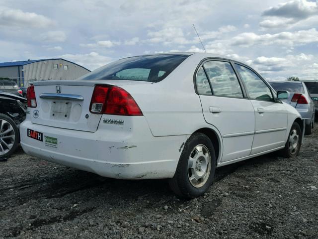 JHMES96693S001140 - 2003 HONDA CIVIC HYBR WHITE photo 4