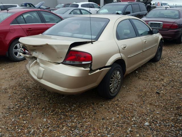 1C3EL46X61N721103 - 2001 CHRYSLER SEBRING LX GOLD photo 4