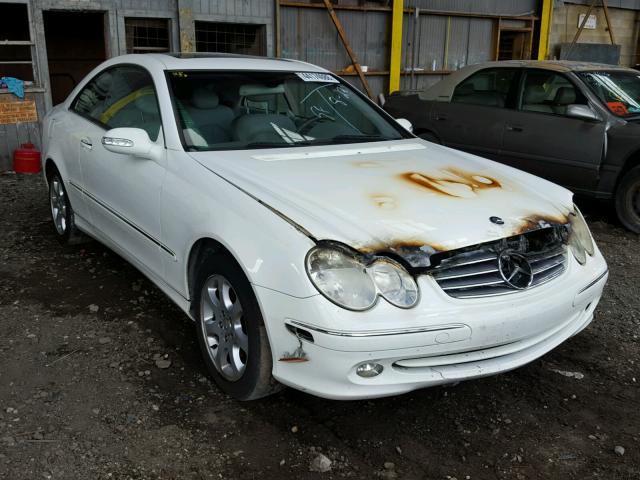 WDBTJ65J34F113845 - 2004 MERCEDES-BENZ CLK 320C WHITE photo 1