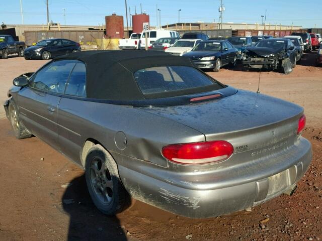 3C3EL55H5WT272634 - 1998 CHRYSLER SEBRING JX GRAY photo 3