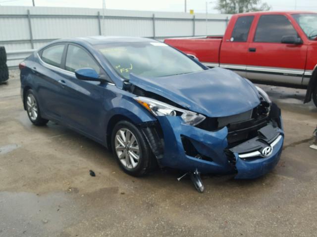 KMHDH4AE8FU342935 - 2015 HYUNDAI ELANTRA SE BLUE photo 1