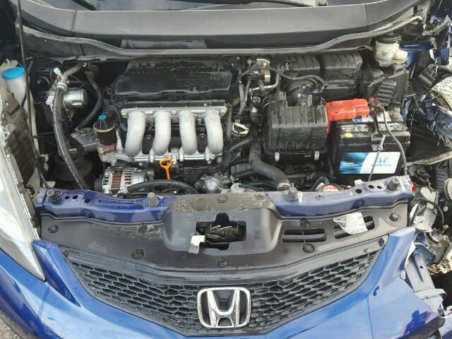 JHMGE8H37CC014606 - 2012 HONDA FIT BLUE photo 7