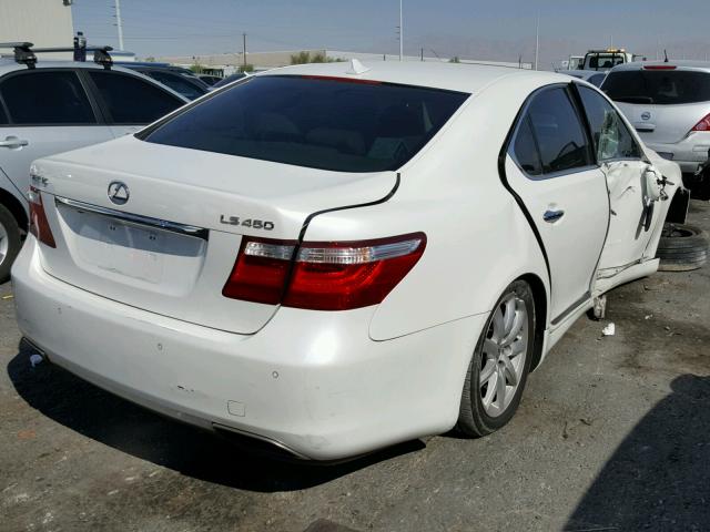 JTHBL46FX75046823 - 2007 LEXUS LS 460 WHITE photo 4