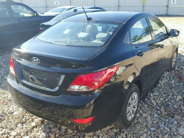 KMHCT4AE3FU906484 - 2015 HYUNDAI ACCENT BLACK photo 4