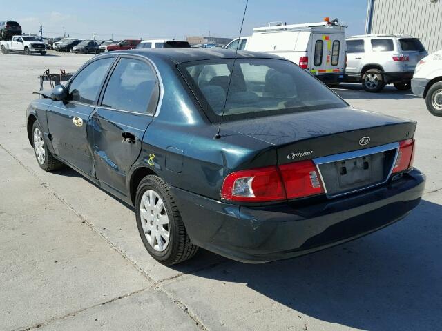 KNAGD126045357405 - 2004 KIA OPTIMA GREEN photo 3