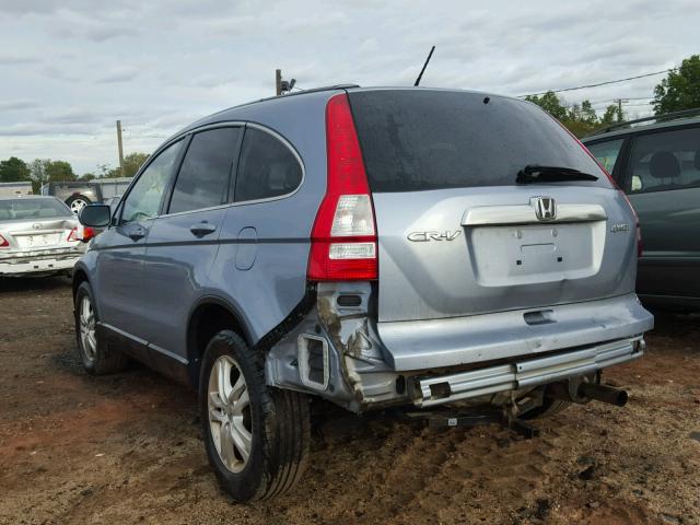 5J6RE4H72AL058882 - 2010 HONDA CR-V BLUE photo 3