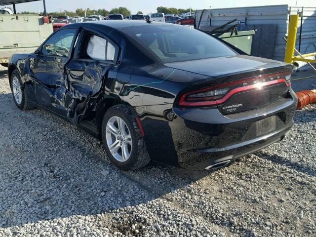 2C3CDXBG6HH654890 - 2017 DODGE CHARGER SE BLACK photo 3