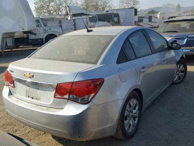 1G1PB5SG6E7322570 - 2014 CHEVROLET CRUZE LS SILVER photo 4