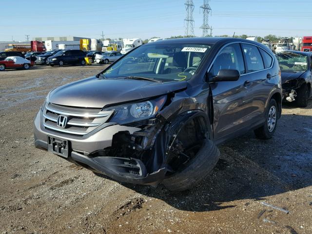 2HKRM3H34EH532115 - 2014 HONDA CR-V LX BROWN photo 2