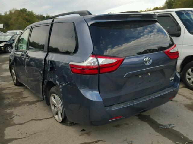 5TDKK3DC3FS615060 - 2015 TOYOTA SIENNA LE BLUE photo 3