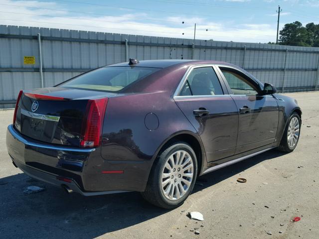 1G6DL5EGXA0103328 - 2010 CADILLAC CTS PERFOR MAROON photo 4