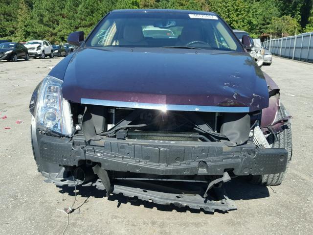 1G6DL5EGXA0103328 - 2010 CADILLAC CTS PERFOR MAROON photo 9