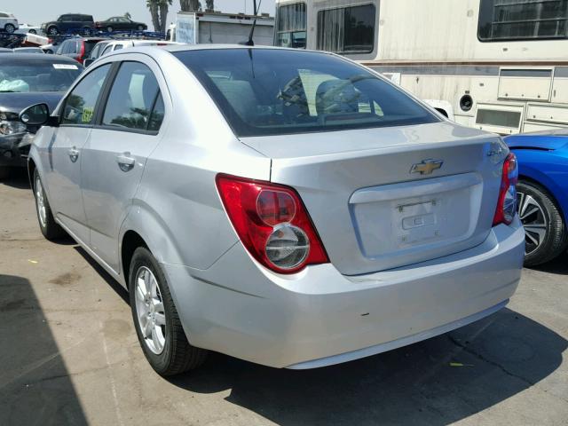 1G1JB5SH2C4102422 - 2012 CHEVROLET SONIC LS SILVER photo 3