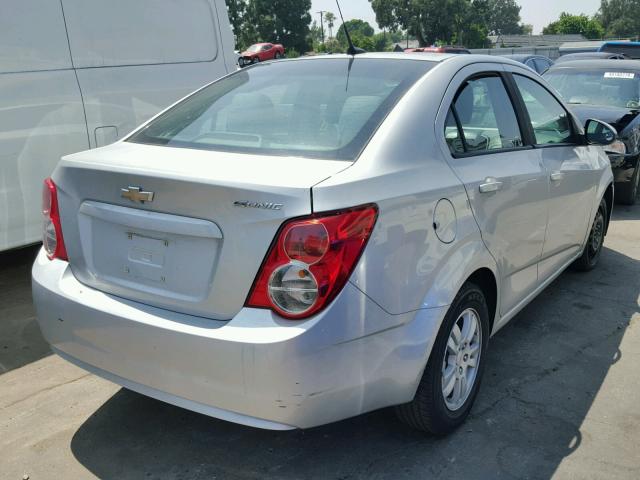 1G1JB5SH2C4102422 - 2012 CHEVROLET SONIC LS SILVER photo 4
