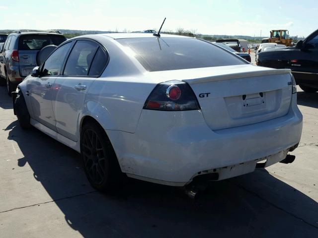 6G2EC57Y38L136095 - 2008 PONTIAC G8 GT WHITE photo 3