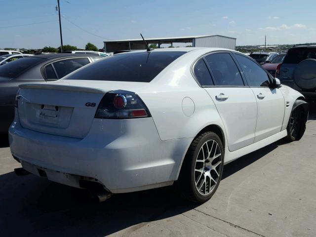 6G2EC57Y38L136095 - 2008 PONTIAC G8 GT WHITE photo 4